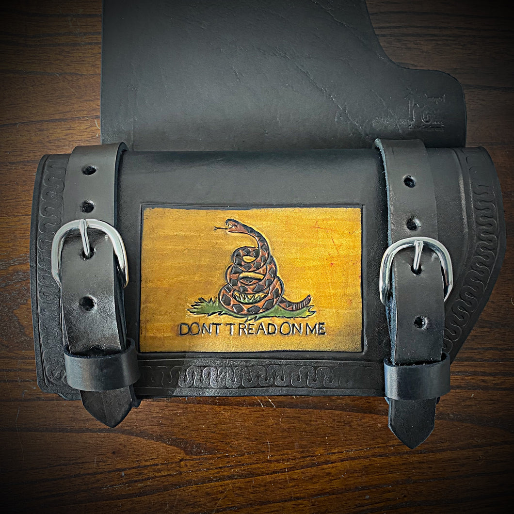 Heat shield for Harley Davidson, Two Pouches Gadsden Flag