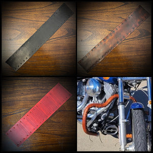 Leather Wraps For Handlebars, Highway Bars/Crash bars, Front Or Rear Custom Color