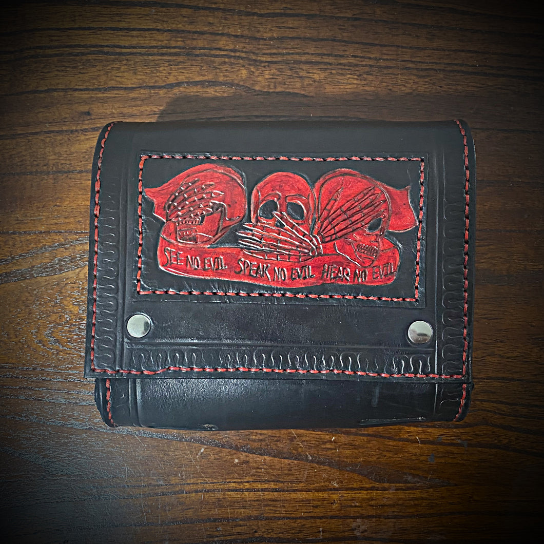 Motorcycle Handlebar Bag - Speak, See, & Hear No Evil
