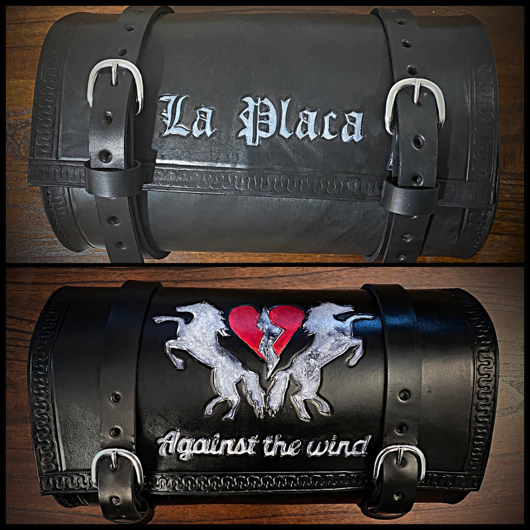 Bedroll Case for Motorcycles - Custom Art Black