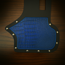 Load image into Gallery viewer, Heat Shield, Embossed Alligator Print Dome Metal Studs &amp; Suede Backing - Fits Indian Chief, Chieftain, Springfield, Vintage and Roadmaster