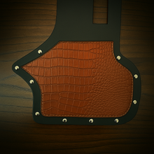 Load image into Gallery viewer, Heat Shield, Embossed Alligator Print Dome Metal Studs &amp; Suede Backing - Fits Indian Chief, Chieftain, Springfield, Vintage and Roadmaster