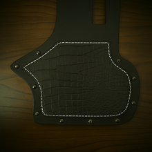 Load image into Gallery viewer, Heat Shield, Embossed Alligator Print Dome Metal Studs &amp; Suede Backing - Fits Indian Chief, Chieftain, Springfield, Vintage and Roadmaster