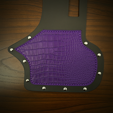 Load image into Gallery viewer, Heat Shield, Embossed Alligator Print Dome Metal Studs &amp; Suede Backing - Fits Indian Chief, Chieftain, Springfield, Vintage and Roadmaster