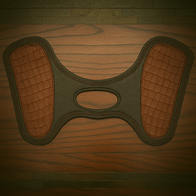 Heat Shield for Indian Scout Motorcycles - Brown, Genuine American Alligator,