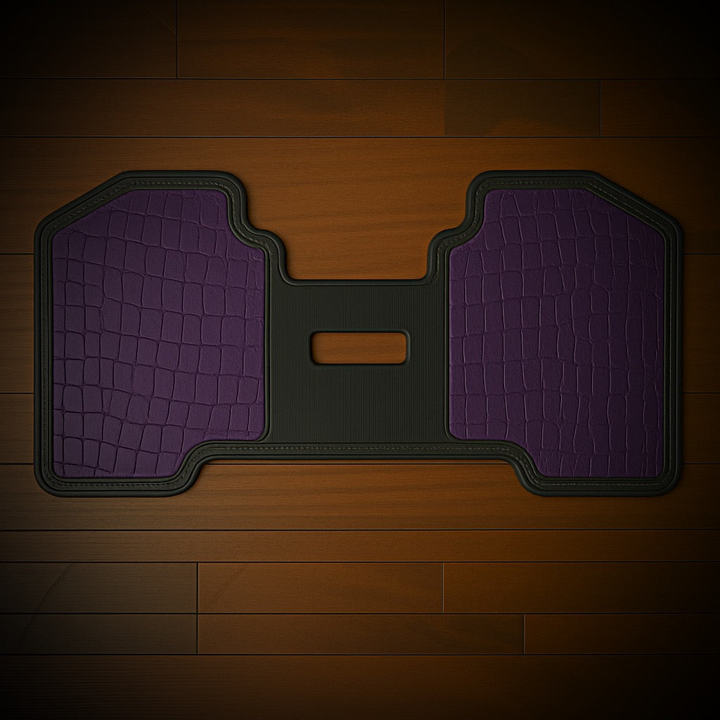 Heat Shield for Harley Davidson Motorcycles - Purple, Genuine American Alligator