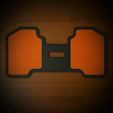 Heat Shield for Harley Davidson Motorcycles - Orange, Genuine American Alligator