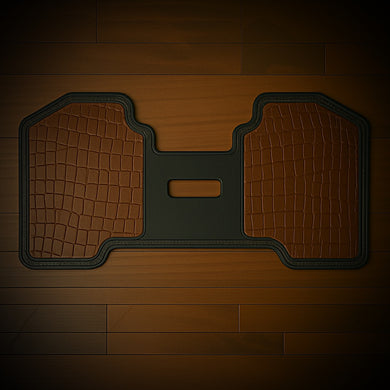 Heat Shield for Harley Davidson Motorcycles - Brown, Genuine American Alligator