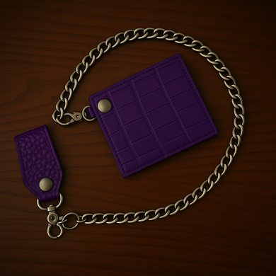 Billfold - Genuine Alligator Purple