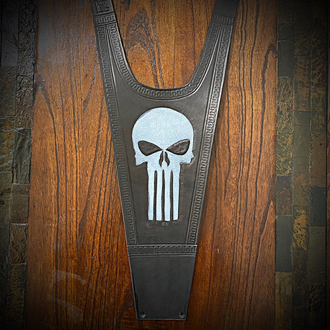 Tank Bib - Fits Indian Challenger and Pursuit, Long Skull Art, Black
