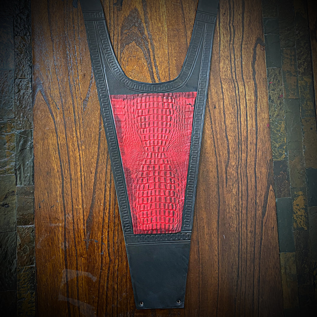 Tank Bib - Fits Indian Challenger and Pursuit, Red Alligator Print (ships now) Clearance Sale