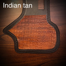 Load image into Gallery viewer, Heat Shield, Black - Genuine Indian Tan American Alligator, Fits Indian Chief, Chieftain, Springfield, Vintage and Roadmaster