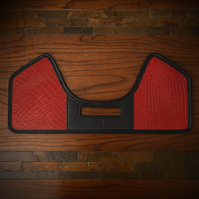 Heat Shield for Indian Challenger & Pursuit- Red, Genuine American Alligator,