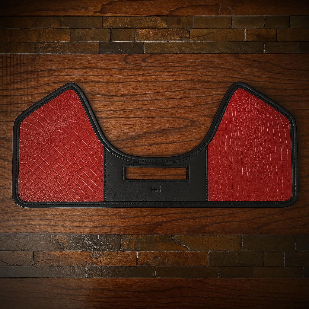 Heat Shield for Indian Challenger & Pursuit- Red, Genuine American Alligator,
