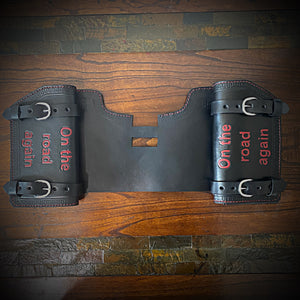Heat shield for Harley Davidson, Two Pouches On The Road Again