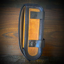 Load image into Gallery viewer, Motorcycle Luggage Rack Bag Custom Art Black &amp; Indian Tan