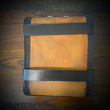 Load image into Gallery viewer, Motorcycle Luggage Rack Bag Custom Art Black &amp; Indian Tan