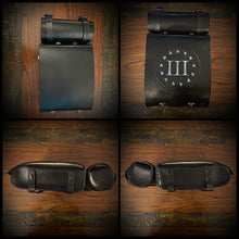 Load image into Gallery viewer, Motorcycle Luggage Rack Bag with Detachable Tool Bag, Custom Art Black