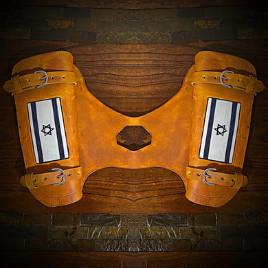 Heat Shield for  Indian Scout  motorcycle - Double Pouch - Flag Of Israel