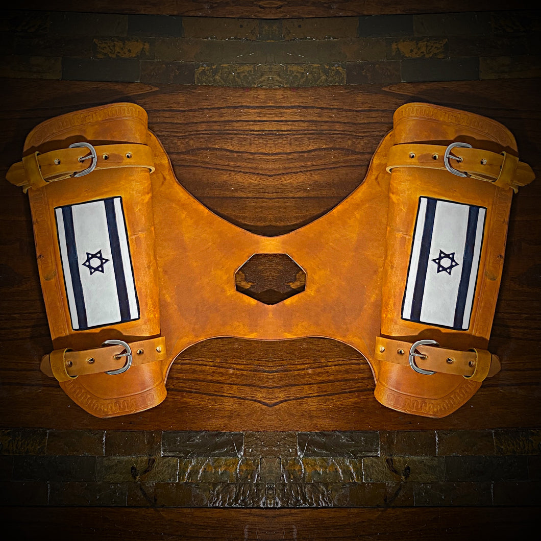 Heat Shield for  Indian Scout  motorcycle - Double Pouch - Flag Of Israel