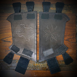 Engine Guard Covers, Fits Harley Road King, Custom Art, Black