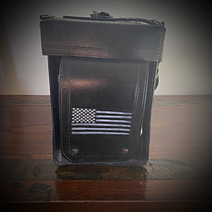 Motorcycle Trunk Bag, Custom Art Fits All Brands of Motorcycles w/ Rear Luggage Rack, Fits Rickrak Brand of Racks Black