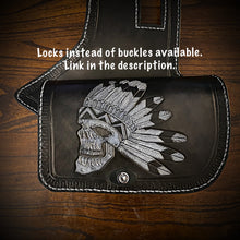 Load image into Gallery viewer, Heat Shield with 2 Pouches for Indian Chief, Chieftain, Springfield, Vintage and Roadmaster - Custom Art, Black