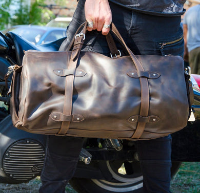 Leather Duffel Bag, Brown