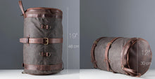 Load image into Gallery viewer, Leather Motorcycle Duffel Bag