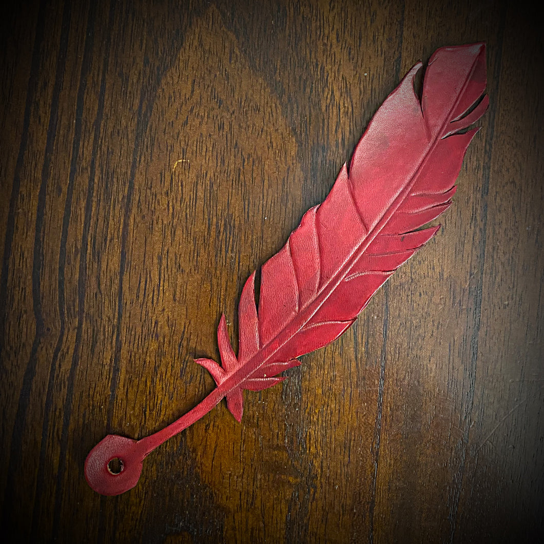 Red Turkey Leather Feather