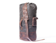 Load image into Gallery viewer, Leather Army Duffel Bag