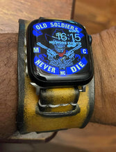 Load image into Gallery viewer, Apple Watch Cuff Black &amp; Tan