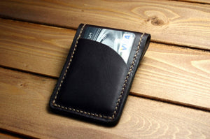 Front Pocket Minimalist Wallet, Brown W/ Snap