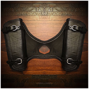 Heat Shield with two Pouches for Indian Scout motorcycle - black