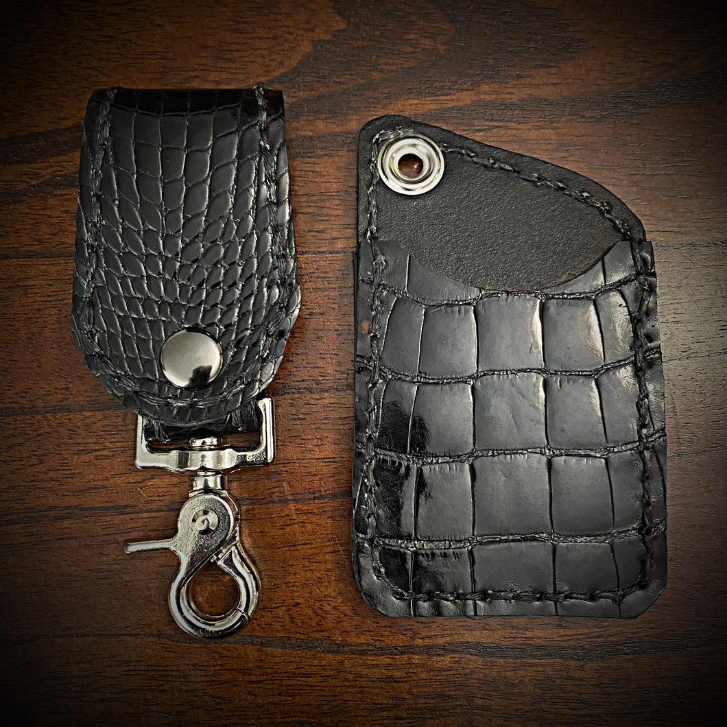 Two Pocket Wallet, Genuine Alligator, Puzzle Box  (ships now)