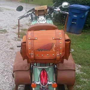 Motorcycle Trunk Bag, Custom Art Fits All Brands of Motorcycles w/ Rear Luggage Rack