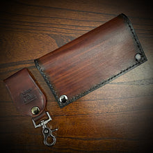 Load image into Gallery viewer, Long Biker Leather Wallet with Chain “The Original” Brown