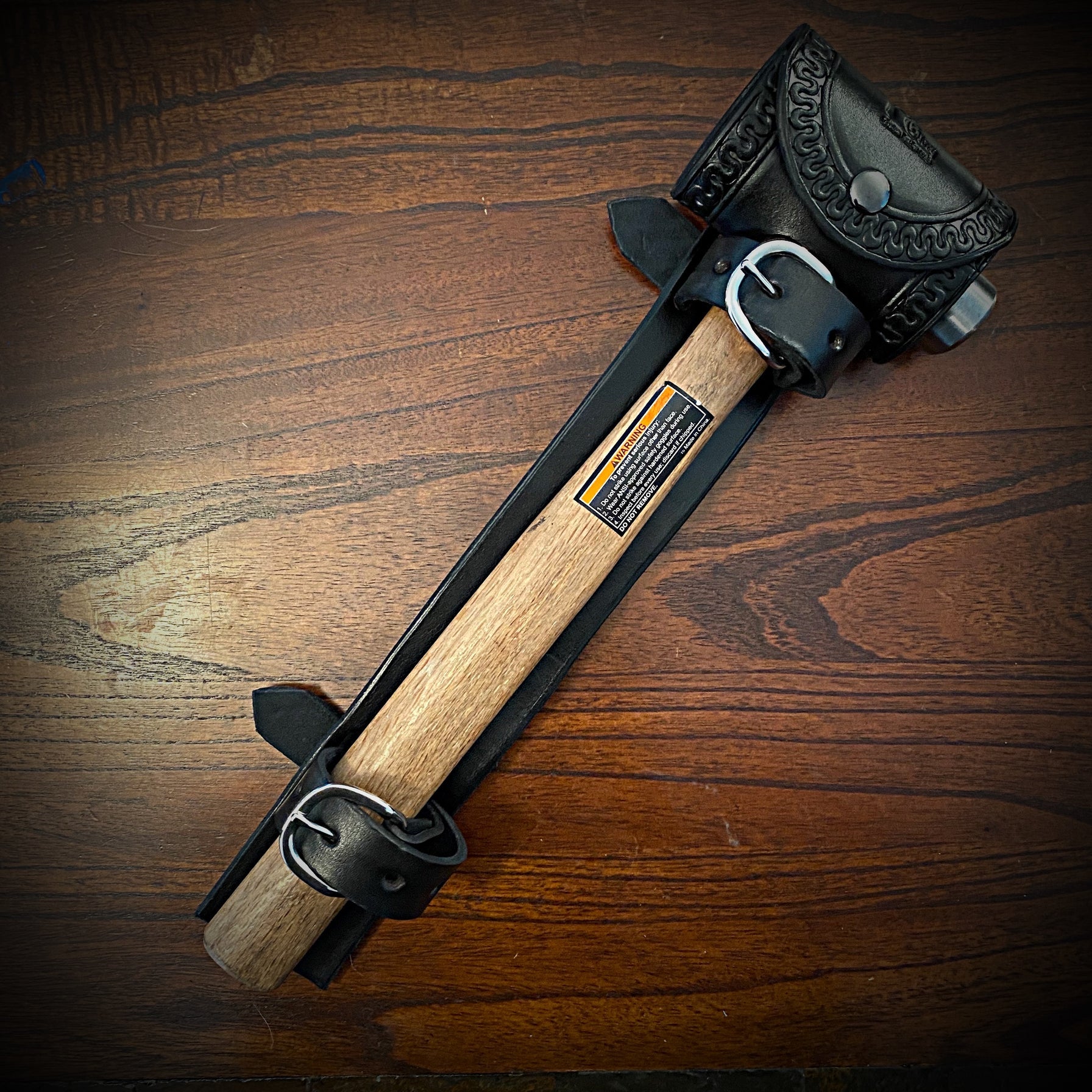 Ball Peen Hammer Carrier for Motorcycles, Black – Forged Glory