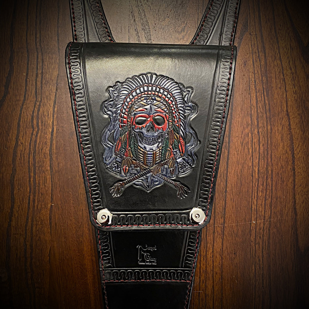 Indian Challenger and Pursuit Tank Bib w/ Pouch - Native Skull