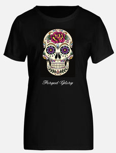 Sugar Skull Biker Shirt Short Sleeve - Female