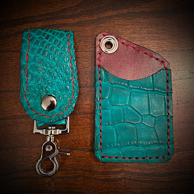 Two Pocket Wallet, Genuine Alligator, (ships now)