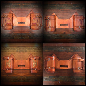 Heat Shield with 2 Pouches for Indian Chief, Chieftain, Springfield, Vintage and Roadmaster - Custom Art, Indian Tan