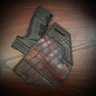 Holster With Alligator print leather