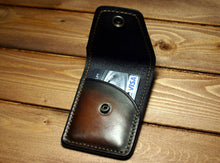 Load image into Gallery viewer, Front Pocket Minimalist Wallet, Brown &amp; Black W/ Snap