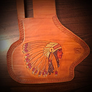 Heat Shield for Indian Chief, Chieftain, Springfield, Vintage and Roadmaster - Indian Tan, Custom Art