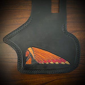 Heat Shield, Female warbonnet, Black - Fits Indian Chief, Chieftain, Springfield, Vintage and Roadmaster
