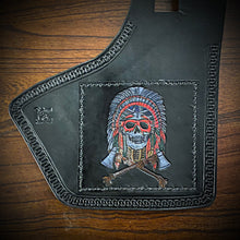Load image into Gallery viewer, Heat Shield for Indian Challenger and Pursuit Motorcycles - Native Skull and Tomahawks