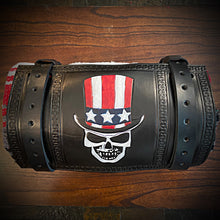 Load image into Gallery viewer, Bedroll for Motorcycles - Generation 2, Patriotic Skull Art