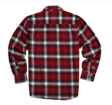 Load image into Gallery viewer, Red, White &amp; Black Flannel Mens