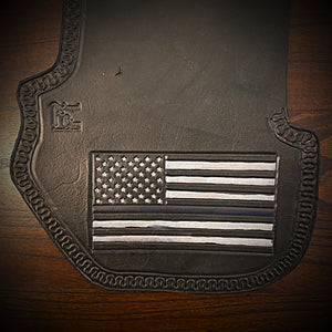 Heat shield for Harley Davidson, with pouch, Black, Custom Art